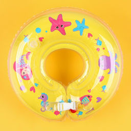 Круг детский на шею, для купания, Подводный мир, от 1 мес, двухкамерный, с погремушками - Крошка я фото 5