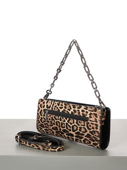 LACCOMA клатч Y2216-2-леопард матовый натуральная кожа полиэстер фото 4