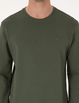 Haki Regular Fit Sweatshirt