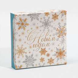 Цена за 5 шт. Коробка складная новогодняя «С Новым годом», 14×14×3.5 см
