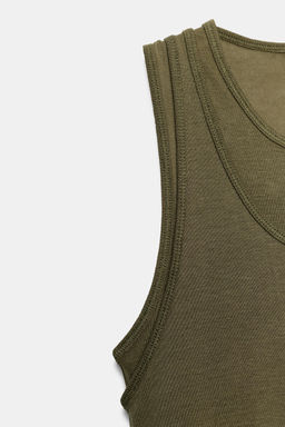 CAMISETA EFECTO DOBLE MANGA SISA / Khaki - Zara фото 6