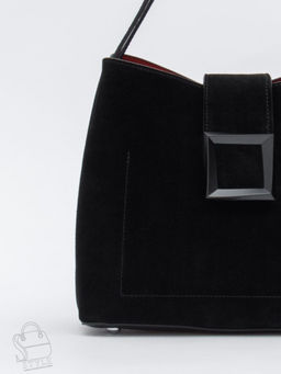 Сумка женская кожаная 2400YF black Polina&Eiterou