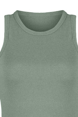 Antrasit-Mint 2li Paket Vucuda Oturan Crop Halter Yaka Fitilli Esnek Orme Atlet TWOSS21AL0058