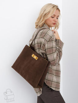 Сумка женская кожаная 1087MF khaki Polina&Eiterou