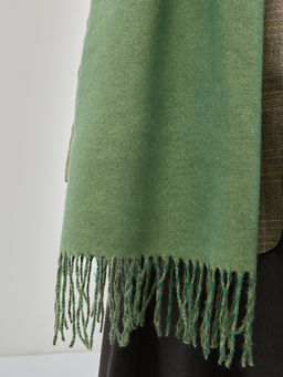 В составе шерсть и кашемир! теплый двусторонний палантин - Tantino фото 3