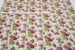 Интерьерный хлопок Бордовые пионы на белом, ш.1.5м, хлопок-100%, 215гр/м.кв - Купава фото 4