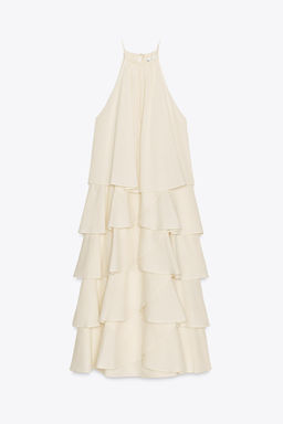 ZW COLLECTION HALTER RUFFLE DRESS - Zara фото 14