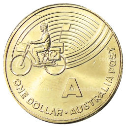 1 доллар 2019 года Австралия Английский алфавит Буква А