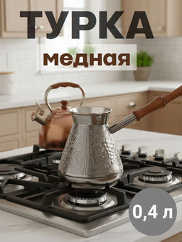 Турка медная 0,4л