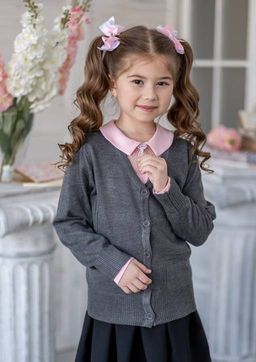 Хорошистка, кардиган т.серый/176-96-72
