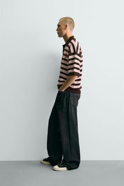 POLO PUNTO JACQUARD RAYAS / Chocolate - Zara фото 4