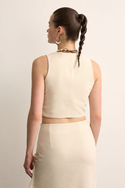 Жилетка короткая изо льна - Mollis фото 5