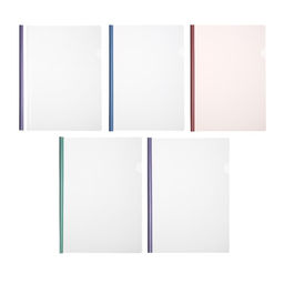 Цена за 4 шт. Папка-скоросшиватель формат А4, 160мкр, пластик, тонированный, МИКС