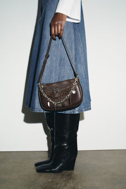 MINI CROSSBODY BAG WITH CHARM DETAIL - Zara фото 3