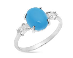 Кольцо, бирюза пресс., СПН4231