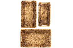 Набор 3 плетеных корзинок 38*23*20 с ручками - Elan gallery фото 12