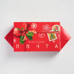 Цена за 5 шт. Коробка подарочная - конфета Новогодняя почта, 9?14.5?5 см, Новый год