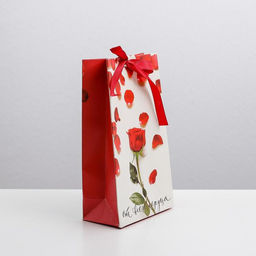 Пакет подарочный с лентой От всего сердца, 13 23 7 см - Дарите счастье фото 2