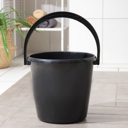 Ведро хозяйственное СибПолимер, 12 л, пластик, чёрное