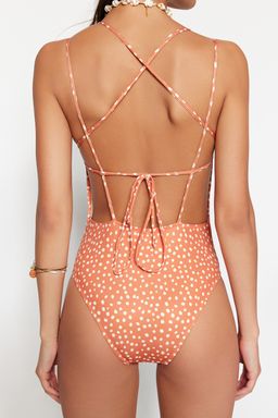 Puantiyeli V Yaka S?rt Dekolteli Normal Paca Mayo TBESS23MA00072