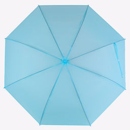Зонт - трость полуавтоматический «Однотон», 8 спиц, R=46/55 см, d=92 см, голубой
