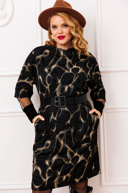 Платье AGATTI 5814 Черный с золотом фото 2