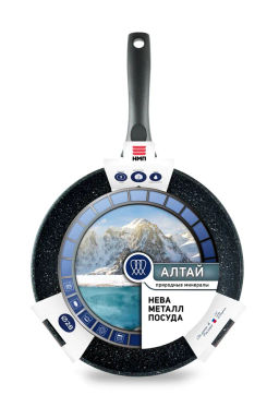 Сковорода Алтай Индукция Природные минералы, несъемная ручка, 28 см - Нева металл посуда фото 7
