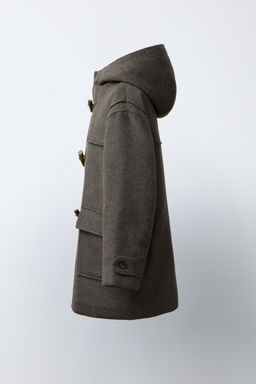 WOOL BLEND DUFFLE COAT - Zara фото 3