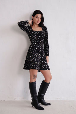 Платье с вырезом каре отрезное по талии - Martichelli фото 73