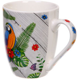 Цена за 2 шт. Кружка керамическая 350мл "Экзотические птицы"