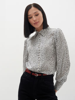 Блузка с принтом - Tantino фото 16