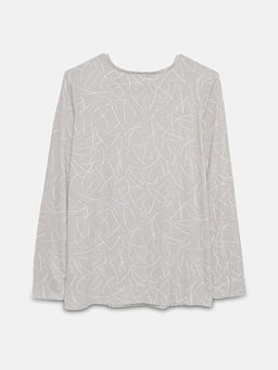 Bisiklet Yaka Desenli Kad?n Bluz