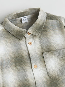 Uzun Kollu Ekose Erkek ?ocuk G?mlek