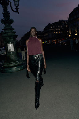 BALLOON HALTER NECK TOP