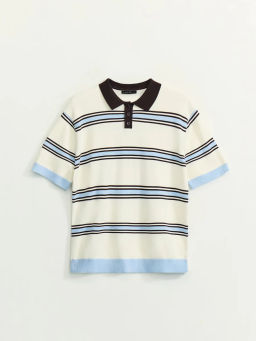 Джемпер поло в полоску / Zarina  фото 7