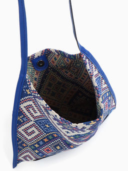 Сумка - шоппер женская на магните, 35×6×29 см, синяя