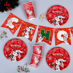 Набор бумажной посуды Богатого Нового года! - Страна карнавалия фото 2