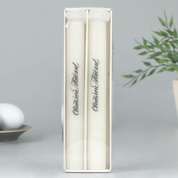 Свечи высокие с нанесением Светлой Пасхи!, 2 шт., бел., 9 х 2.1 х 2.1 см - Семейные традиции фото 3