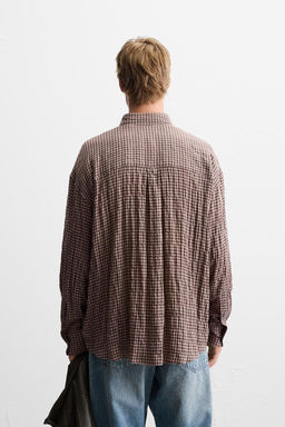 TEXTURED CHECK SHIRT - Zara фото 3
