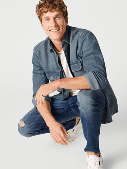 Мужская джинсовая  рубашка LIVERGY  фото 2