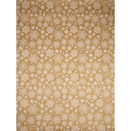 Бумага в тубусе крафтовая в рулоне «Снежинки», 0.68 × 7 м