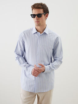 Рубашка Regular Fit короткий рукав Çizgili Oxford мужская