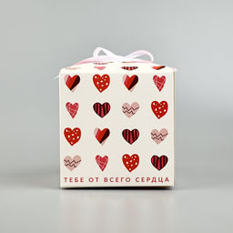 Цена за 2 шт. Коробка подарочная складная, упаковка, «Я тебя люблю», 12×12×12 см