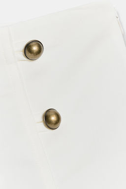 SHORTS MINI BOTONES / Blanco roto - Zara фото 7
