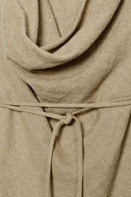 TOP CON LINO CINTUR?N ZW COLLECTION / Khaki - Zara фото 6
