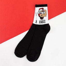 Носки новогодние мужские KAFTAN XMAS размер 41-44 (27-29 см), чёрные
