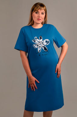 Арт. 4151 Туника женская 52-60 (5 шт) Цвет:Голубой