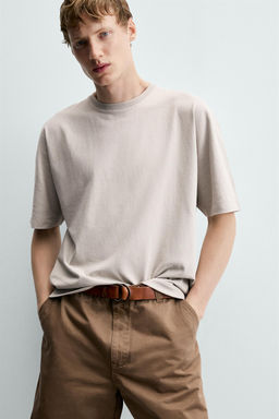 CAMISETA BOXY FIT HEAVYWEIGHT / Piedra - Zara фото 5