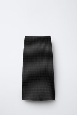 STRIPED TEXTURED MIDI SKIRT - Zara фото 2