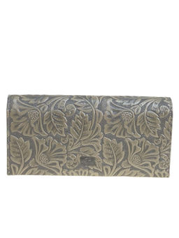 Женский кошелёк из натуральной кожи, цвет светло серый